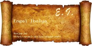 Engel Ibolya névjegykártya